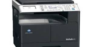 It flaunts an amazing design and compact body the konica minolta bizhub black and white office printer has a slow print speed and can only work on windows operating systems. Konica Minolta Bizhub 215 Printer Driver Download