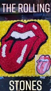 The Rolling Stones Tribute Iconic band with an Iconic Record label #Flowers  #florist #floraldesign #funeraltributes #sympathy #funeral #rollingstones  #mickjagger