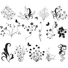 Black And White Vector Art Design Pin By Amy Roberts On Lovin Art Floral Graphic Design Abstract Floral Design Elements