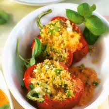 Paprikahalften Mit Hirsefullung Rezept Rezepte Lebensmittel Essen Vegetarische Gerichte