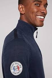 Camp David Pull Troyer pour homme avec logo imprimé, Bleu marine, XL :  Amazon.fr: Mode