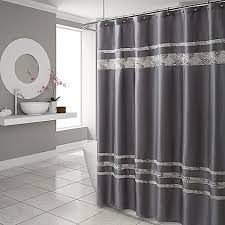 Croscill Spa Tile 72 Inch X 96 Inch Extra Long Shower Curtain In Grey Bathroom Window Treatments Stall Size Shower Curtain Long Shower Curtains