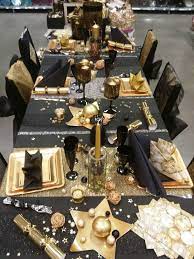 pour un noel en noir et or j adore decoration table de noel decoration noel deco soiree