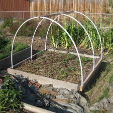 The 1 diameter allows the 3/4 pipe to fit right inside. Hoop House Style Raised Bed Frost Protection Finegardening