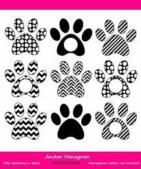 Pin By Leilani Wrobel On Puppy Dog Party Paw Print Monogram Svg Monogram Frame