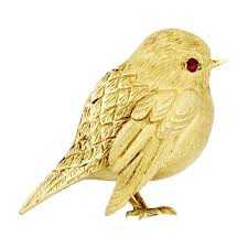 hermes paris gold bird pin with ruby eye 1stdibs com black gold jewelry animal jewelry bird