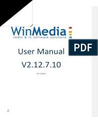 Multiple instances capabilities ensure that. Winmedia 2 12 User Manual V 2 En Backup Databases