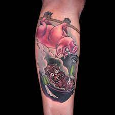 Our artists design beautiful half/ full sleeve tattoos to fit your needs and expectations on your body — we'll let our imaginations go. Ribs And Pig Tattoo By Jordi Pla Tattoos Pig Tattoo Food Tattoos