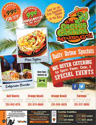 Copy the link below and paste onto your website or blog to display badge. Cactus Cantina Gulf Shores Orange Beach The Menu Mag