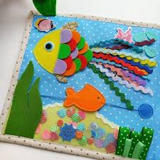 Busy Book For Kids On The Marine Theme A Felt Tablet For Learning Activities With Kids A Personal Gift With Quiet Book Patterns Diy Quiet Books Baby Quiet Book