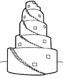 Tower Of Babel In Book Of Genesis Coloring Page Tower Of Babel Creation Coloring Pages Sunday School Coloring Pages