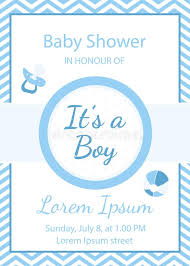 Baby shower wishes for a bo. Baby Boy Shower Invitation It S A Boy Stock Vector Illustration Of Celebration Crafts 124011604