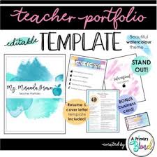 Include your telephone number, professional email address, and links to your linkedin profile, personal website or online portfolio, if applicable. Teacher Portfolio Templatestand Out At Your Next Interview With This Beautiful Watercolour Themed Port Teacher Portfolio Teaching Portfolio Portfolio Templates