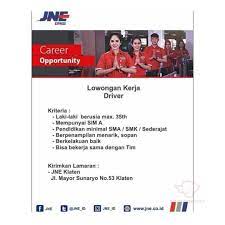 Aplikasi ini berisi tentang : Lowongan Kerja Driver Jne Klaten Info Loker Solo