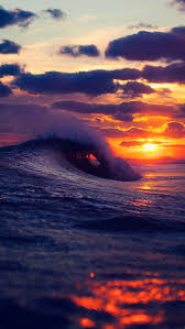Maybe you would like to learn more about one of these? Sky And Wave Waves Crashing With Sun Set 640x1136 Wallpaper Teahub Io