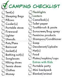 Things To Pack For Camping Camping Packing Camping Checklist Go Camping