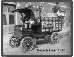 Vintage Reisch Beer Truck 1910 Refrigerator Tool Box Magnet Man Cave Beer Truck Vintage Trucks Antique Trucks