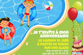 Invitation Anniversaire Piscine Party Gratuite A Personnaliser En Cartes Invitation Anniversaire Enfant Invitation Anniversaire Enfant Invitation Anniversaire