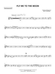Lead sheet,solo part,tablature sheet music by frank sinatra : Frank Sinatra Fly Me To The Moon Bb Instrument Sheet Music Trumpet Clarinet Soprano Saxophone Or Tenor Saxophone In D Major Download Print Trumpet Sheet Music Sheet Music