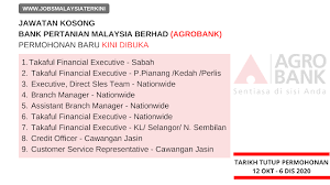 Jawatan kosong yayasan buah pinggang kebangsaan malaysia (nkf). Agro Bank Customer Service