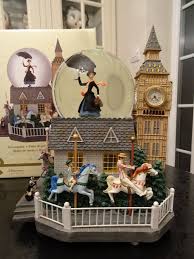 Disney Mary Poppins Snowglobe Clock Disney Snowglobes Collection Disney Snowglobes Snow Globes