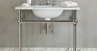 Shop the metal console tables collection on chairish, home of the best vintage and used furniture, decor and never miss new arrivals that match exactly what you're looking for! Metal Console Sink With Marble Countertop Traditional Bathroom Vanity Console Sink Console Sinks