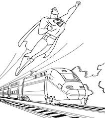 Get hold of these colouring sheets that are full of superman images and offer them to your kid. Best Superman Flying With Train Background Coloring Page Mitraland