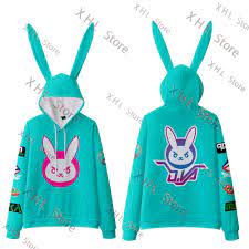 2023 Anime Dva Hoodie Cosplay Pullover Personelity Hoodie Boysgirls  Streetwear Clothes Cute Rabbit Ears Sweatshirts Kids Tops - AliExpress