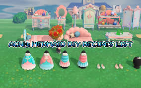 There are 14 mermaid furniture recipes and 4 mermaid clothing pieces available in pascal's mermaid set1. List Of Mermaid Set Furniture Recipes Items In Animal Crossing New Horizons How To Get All Mermaid Diy Recipes