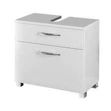 Dieser waschbeckenunterschrank in weiß mit schublade schafft dank einbuchtungen und offener rückseite praktischen stauraum rund um ein waschbeckenunterschrank in weiß mit schublade und klappe, der den platz im badezimmer als hängemöbel made in germany sinnvoll nutzt! Waschbecken Unterschrank Saphir Hammer Zuhause