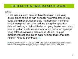 Cara menulis catatan kaki merupakan salah satu hal yang di anggap penting dalam pembuatan suatu karya ilmiah. Penulisan Gaya Ukm 2011 2012
