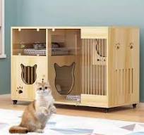 Amazon.com: LKPMGOA Casa de madera para gatos, villa de ...