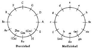 Er verlangt zusätzlich zum ordnungssystem der physikalischen obertonreihe die möglichkeit zur enharmonischen umdeutung von tönen. Der Quintenzirkel