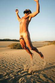 Nude high jumping