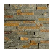Parement En Pierre Ardoise Rusty Ep 1 2cm Vendu Au Carton De 0 36 M 150510 Revetement Sol Et Mur Wood House Design Stone