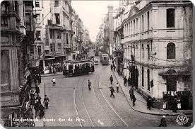 Istiklal Caddesi Galatasaray 1930 Lar Istanbul Resimler Kartpostal
