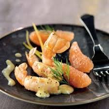 Langoustines Poelees Salade De Pamplemousse Langoustine Recette Langoustines Alimentation
