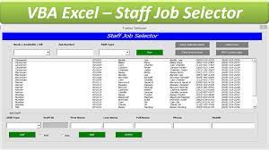 Take the first task and assign its duration to day 1. Staff Job Allocator Database Excel Userform Database Online Pc Learning