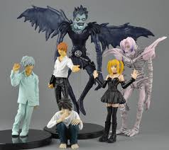 Death Note 6pcs Figure Set Figurine Light Yagami Ryuk Anime Misa Amane Rem Near Wish