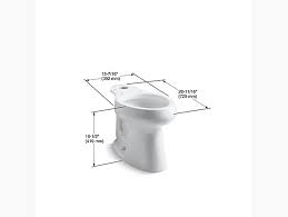 This white vitreous china bowl pairs with 1.28 gpf or 1.6 gpf toilet tank from the memoirs suite to infuse your bathroom with a stylish aesthetic. Kohler K 4199 Highline Comfort Height Elongated Toilet Bowl Kohler