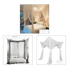 The bed canopy measures 63 wide by 84 long, and the height is 78. Mosquito Net Canopy 4 Corner Post Student Canopy Bed Curtains Mosquito Net Netting Queen King Size 190 X 210 X 240cm Mosquito Net Aliexpress