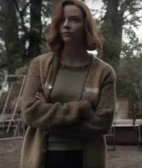 Anya Taylor Joy The Queen S Gambit Beth Harmon Brown Sweater In 2020 Anya Taylor Joy Queen Outfit Brown Sweater