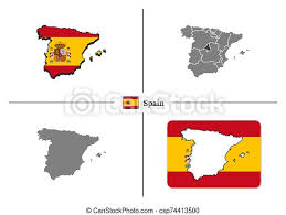 Map of spain is dedicated to providing royalty free maps of spain for use on your websites. Map Of Spain With National Flag And State Regions In Vector Set Vector Collection With Silhouettes Of Spain Map With Canstock