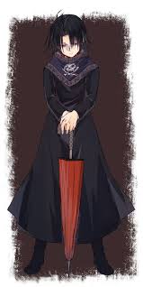 feitan portor, 1boy, male focus, own hands together, umbrella - Anime R34