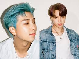 Bts (bangtan boys) (방탄소년단) dynamite lyrics: Dynamite Teaser Photos Bts Shows Off Their Swag As Rm S Green Hair Jimin Jungkook S Denim Avatar Enthrals Pinkvilla