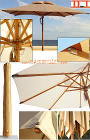 Parasol En Teck De Jardin Rectangulaire Hawaii