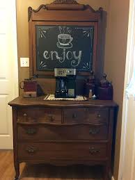 Turn An Old Dresser Into A Coffee Bar Easy And Super Cute Coffee Bar Home Coffee Bar Office Coffee Bar