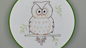 Travel & nature inspired embroidery patterns. Owain Owl Embroidery Pattern Super Mom No Cape