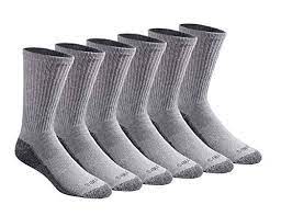 Dickies Men S Dri Tech Moisture Control Crew Socks Multipack Grey 6 Pairs Shoe Size 12 15 For Product Price Info Go To Crew Socks Good Work Boots Socks