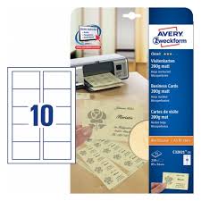 For inkjet printers, 2 x 3½ 38873. Classic Business Cards C32020 25 Avery